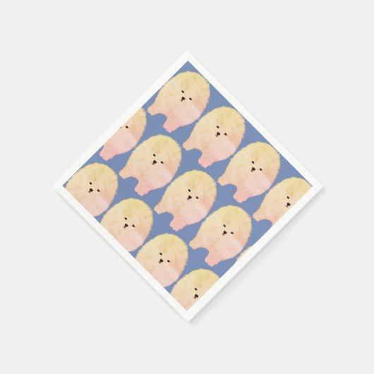 Serviette En Papier Chien Poméranien, Fluffeux Papier personnalisé Nap (Coin)