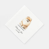 Serviette En Papier Chien Poméranien J'Aimais Son Premier Mariage (Coin)