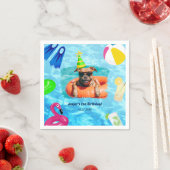 Serviette En Papier Chien Pool Party Chien Puppy Pawty Anniversaire (En situation)