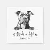 Serviette En Papier Chien robuste Boissons Personnalisées Sur Moi (Devant)