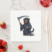 Serviette En Papier Chien Rottweiler Faucheuse (En situation)