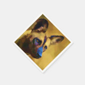 Serviette En Papier Chien sauvage africain (Coin)