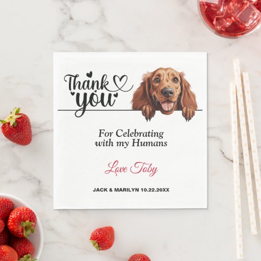 Serviette en papier Chien Setter Irlandais (En situation)