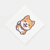 Serviette En Papier Chien Shiba Inu de dessin animé mignon (Coin)