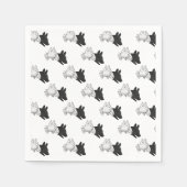Serviette En Papier Chien Silhouette main (Devant)