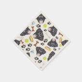 Serviette En Papier Chien souriant noir labrador (Coin)