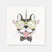 Serviette En Papier Chien-taureau français Unicorn (Devant)