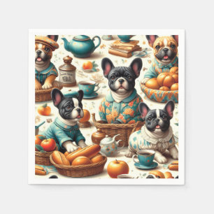 Serviette En Papier Chien-taureau vintage