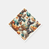 Serviette En Papier Chien-taureau vintage (Coin)