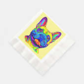 Serviette En Papier Chien-taureaux français en couleur (Coin)
