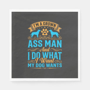 Serviette En Papier Chien Veut Homme Adulte Drôle
