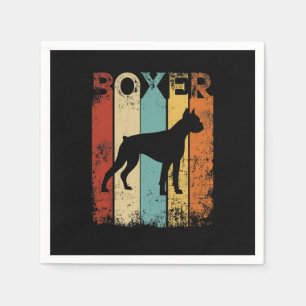 Serviette En Papier Chien vintage Boxer Thirt Boxer Lover Cadeau Chien