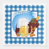 Serviette En Papier Chien Weiner de l'Oktoberfest (Devant)