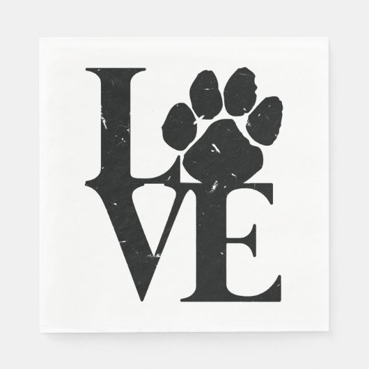 Serviette En Papier Chiens Aiment Chiens (Devant)