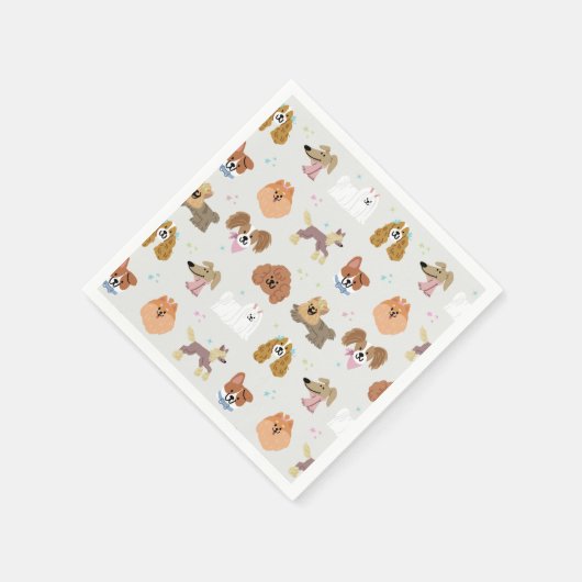 Serviette En Papier Chiens Animaux Anniversaires de enfants (Coin)