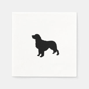 Serviette En Papier Chiens d'amour de silhouette de golden retriever