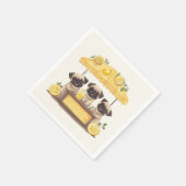 Serviette En Papier Chiens de carlin Stand de Lemonade (Coin)