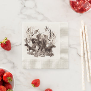 Serviette En Papier Chiens de chasse, Chiens d'armes, Saison de chasse