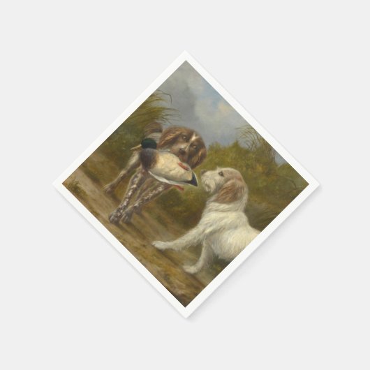 Serviette En Papier Chiens de chasse (par Carlo Ademollo) (Coin)