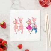 Serviette En Papier Chiens de danse (En situation)