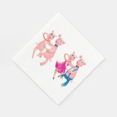 Serviette En Papier Chiens de danse (Coin)