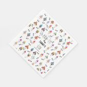 Serviette En Papier Chiens de fête d'anniversaire Pawty mignons (Coin)