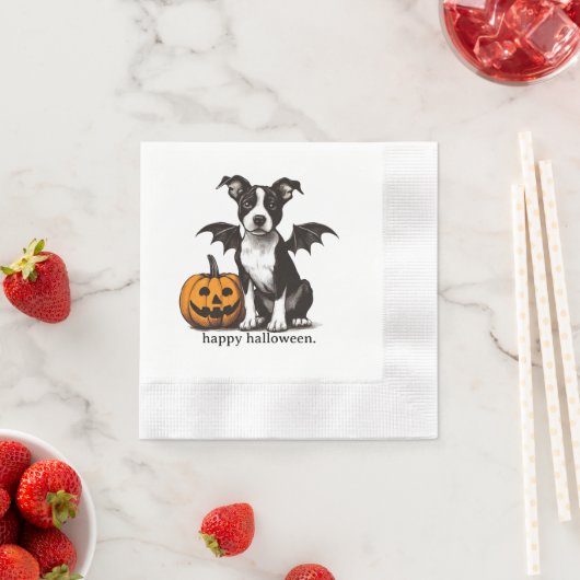 Serviette En Papier Chiens de Halloween (En situation)