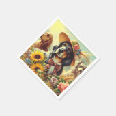 Serviette En Papier Chiens de la nature rétro (Coin)