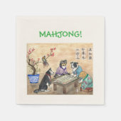Serviette En Papier Chiens de Mahjong - (Devant)