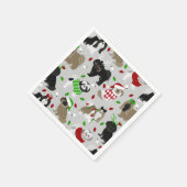 Serviette En Papier Chiens de Noël Chih Tzu Chiens serviettes (Coin)