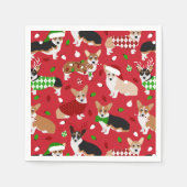 Serviette En Papier Chiens de Noël Corgi (Devant)