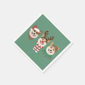 Serviette En Papier Chiens de Noël Pembroke Welsh Corgi (Coin)