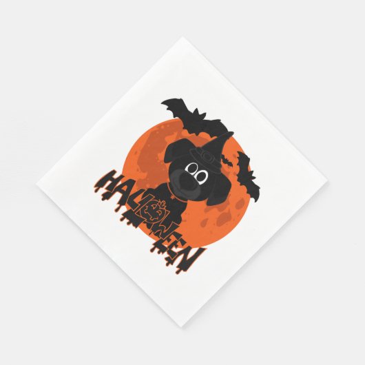 Serviette En Papier Chiens de t-shirt Halloween (Coin)