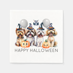 Serviette En Papier Chiens d'Halloween sympa