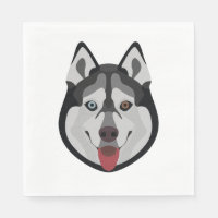 Chiens d'illustration face Sibérien Husky