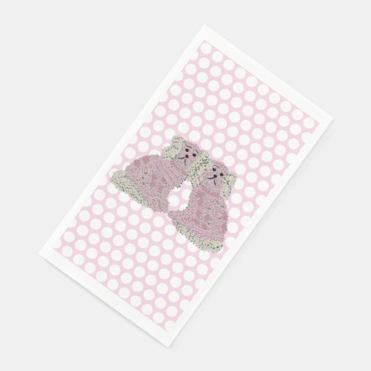 Serviette En Papier Chiens du Staffordshire rose Magnolia (Coin)