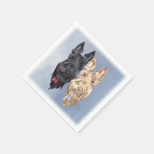 Serviette En Papier Chiens écossais (Coin)