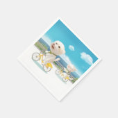 Serviette En Papier Chiens et chats Vélo en mer (Coin)
