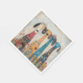 Serviette En Papier Chiens Fous Longs et Minces (Coin)