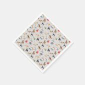 Serviette En Papier Chiens mignons Design Motif Blanc (Coin)