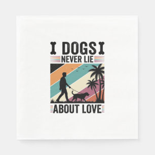Serviette En Papier Chiens ne mentent jamais sur l'amour Vintage prome