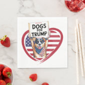 Serviette En Papier Chiens pour Trump : Patriots à la mâchoire (En situation)