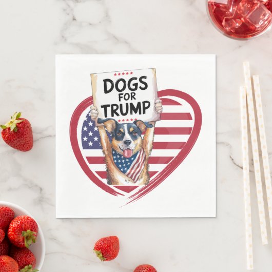 Serviette En Papier Chiens pour Trump : Patriots à la mâchoire (En situation)