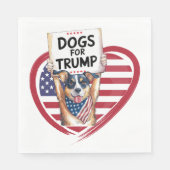 Serviette En Papier Chiens pour Trump : Patriots à la mâchoire (Devant)