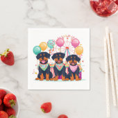 Serviette En Papier Chiens Rottweiler À Un Carnaval (En situation)