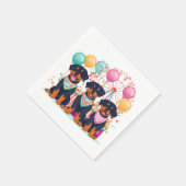 Serviette En Papier Chiens Rottweiler À Un Carnaval (Coin)