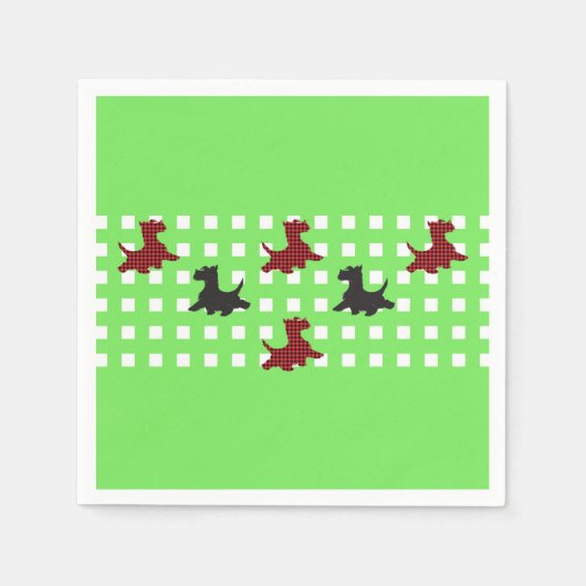 Serviette En Papier Chiens Scottie (Devant)