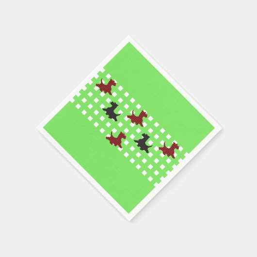 Serviette En Papier Chiens Scottie (Coin)