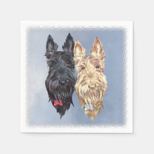 Serviette En Papier Chiens Scottie
