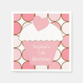 Serviette En Papier Chiffre rose (Devant)